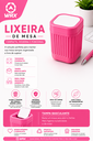 Ver imagem 1 de Lixeira de Mesa Compacta com Tampa Basculante:Rosa
