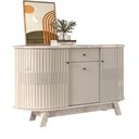 Ver imagem 2 de Buffet Aparador para Sala Monza - 7 Decor Calacata e Off White