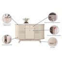 Ver imagem 3 de Buffet Aparador para Sala Monza - 7 Decor Calacata e Off White