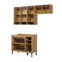 Ver imagem 4 de Cozinha Modulada Compacta 3 Peças 8 Portas MDF 200cm Malta Espresso Móveis Bege/Amêndoa/Off-White