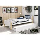 Ver imagem 2 de Cama Babá Solteiro com Auxiliar Simba Branco Fosco com Natural - Moveisaqui