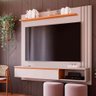 Painel para Tv até 60 Polegadas Panamá 100% Mdf com 1 Porta Permóbili Off White/nature - 2