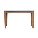 Ver imagem 3 de Mesa de Jantar Lyon Pés Madeira Maciça Tampo MDF Laqueado 135x70 - Amêndoa Branco