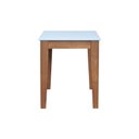 Ver imagem 4 de Mesa de Jantar Lyon Pés Madeira Maciça Tampo MDF Laqueado 135x70 - Amêndoa Branco