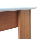 Ver imagem 6 de Mesa de Jantar Lyon Pés Madeira Maciça Tampo MDF Laqueado 135x70 - Amêndoa Branco