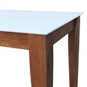 Ver imagem 5 de Mesa de Jantar Lyon Pés Madeira Maciça Tampo MDF Laqueado 135x70 - Amêndoa Branco