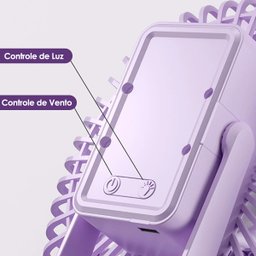 Mini Ventilador Mesa Usb Silencioso:lilás - 12