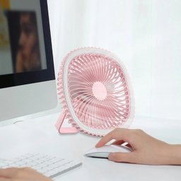 Mini Ventilador Mesa Usb Silencioso:lilás - 7