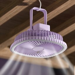 Mini Ventilador Mesa Usb Silencioso:lilás - 8