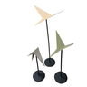 kit escultural passaro em metal 3 pçs mart 14841 - 2