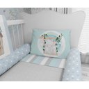 Ver imagem 4 de Kit Berço Enxoval de Bebê Jardim Pássaros Azul