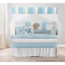 Ver imagem 2 de Kit Berço Enxoval de Bebê Jardim Pássaros Azul