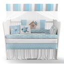 Ver imagem 1 de Kit Berço Enxoval de Bebê Jardim Pássaros Azul