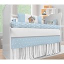 Ver imagem 3 de Kit Berço Enxoval de Bebê Jardim Pássaros Azul