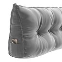 Ver imagem 6 de Kit 02 Almofadas para Cabeceira Encosto Apoio Lombar Spot 140cm com Porta Celular Veludo - Desk Desi