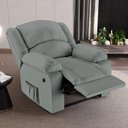 Ver imagem 1 de Poltrona do Papai Reclinável Sala de Cinema Madrid Power Elétrica Massagem Usb Pu Cinza G23