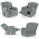 Ver imagem 3 de Poltrona do Papai Reclinável Sala de Cinema Madrid Power Elétrica Massagem Usb Pu Cinza G23