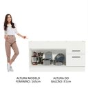 Ver imagem 6 de Balcão de Pia Cozinha 150 cm 2 Portas e 2 Gavetas (Sem Tampo e Pia) Branco Agata Madesa