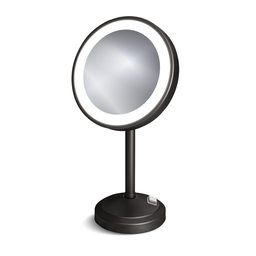 Espelho Aumento 5x Luz Led E6590 Preto Fosco Italy Line - 1