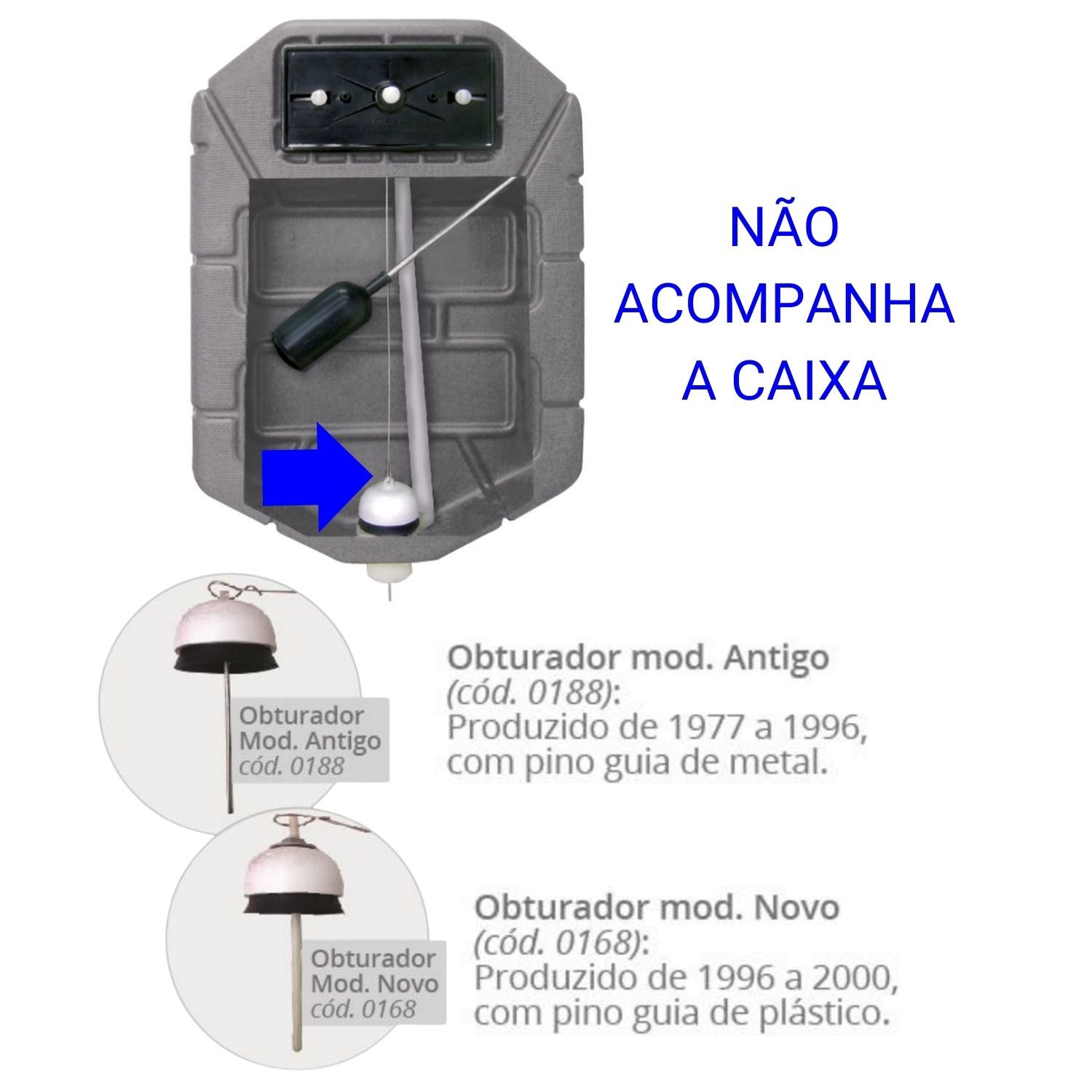 Obturador de Plástico Cx de Embutir Antiga Cinza Cipla - 0168 - 2