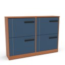 Ver imagem 2 de Sapateira Lisboa com 4 Gavetas 110x92cm Azul/Freijó 250690