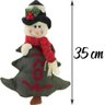 Kit 4 Pinheiros de Pelúcia Natal Papai Noel Boneco de Neve Pendente 35cm - 2