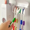 Ver imagem 1 de Dispenser Aplicador Creme Dental Pasta Dente Suporte Escovas