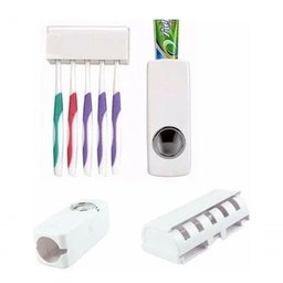 Dispenser Aplicador Creme Dental Pasta Dente Suporte Escovas - 6