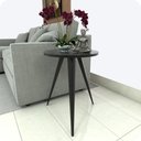 Ver imagem 1 de Mesinha Lateral De Canto Para Sala e Quarto Redonda P.P