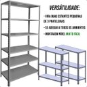 Ver imagem 3 de Estante Aço Bipartida 195x92x42 6 Prateleira 30kg Chapa 26