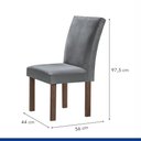 Ver imagem 3 de Mesa Kyra 170CMX90CM 6 Cadeiras Canela Tampo Smart Plus Vidro Off White