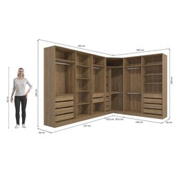 Quarto Modulado Kappesberg Adapt Nogueira 12 Portas 342cm X 263cm - 2