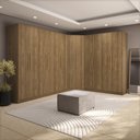 Ver imagem 1 de Guarda Roupa Casal Quarto Modulado Adapt em L 12 Portas 14 Gavetas 342cm x 263cm Nogueira- Kappesberg
