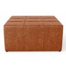 Puff Decorativo Para Sala de Estar Quadrado Milano 90x90cm W01 Couríssimo Camel - Lyam Decor - 5