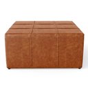 Ver imagem 5 de Puff Decorativo Para Sala de Estar Quadrado Milano 90x90cm W01 Couríssimo Camel - Lyam Decor