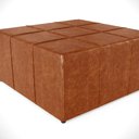 Ver mais imagens de Puff Decorativo Para Sala de Estar Quadrado Milano 90x90cm W01 Couríssimo Camel - Lyam Decor