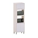 Ver imagem 1 de Torre Art 70 Cm 4 Portas 2 Nichos Microondas Luciane Moveis