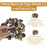 Pedra Ágata de Fogo Rolada 4 a 6 Cm Natural 1 Kilo - 4