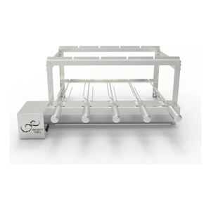 Kit Churrasqueira Inox Gira Grill 5 Espetos