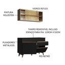 Ver imagem 5 de Armário de Cozinha Compacta 120cm Preto/Rustic Reims Madesa 01