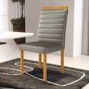 Ver imagem 6 de Kit com 6 Cadeiras Sara Madeira Maciça Estofadas para Mesa de Jantar Veludo Chumbo 109