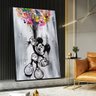 Quadro Mickey Mouse Balão Abstrato:90x60 cm/DOURADA - 3