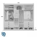 Ver imagem 3 de Guarda-Roupa Casal 6 Portas e 6 Gavetas Fiore Bom Pastor