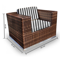 Conjunto Bora Bora - 1 Sofá 2 Lugares + 2 Poltronas + 1 Mesa de Centro - Milos - 2