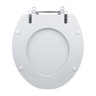 Assento Sanitário Tampa de Vaso Branco Resina Poliester Saveiro para Bacia Celite - 5