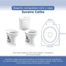 Assento Sanitário Tampa de Vaso Branco Resina Poliester Saveiro para Bacia Celite - 3