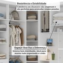Ver imagem 5 de Quarto Modulado Casal de Canto com Guarda-roupas Maleiro e Cabeceira Alpes Master Luciane Móveis