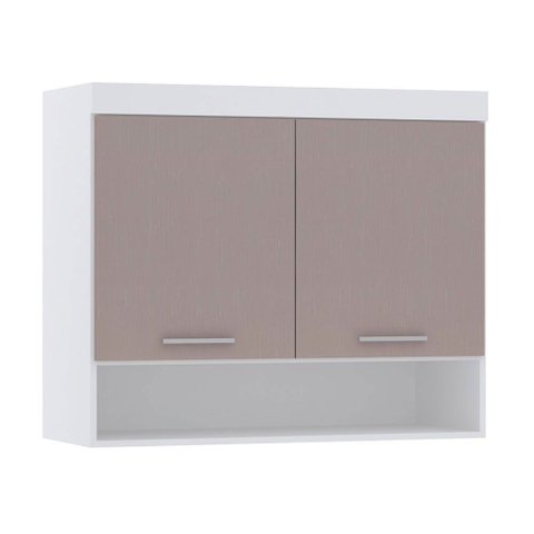 Armário Aéreo Maleiro Modulado 97cm 2 Portas Alpes Luciane Móveis