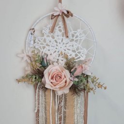 Mandala Crochê Bege 60x28 - 1