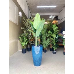 Vaso Grande para Planta Sala Varanda Jardim (liso/azul-marinho) - 5